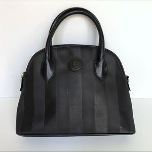SOLD⚡️ FENDI • vintage striped pequin satchel bag
